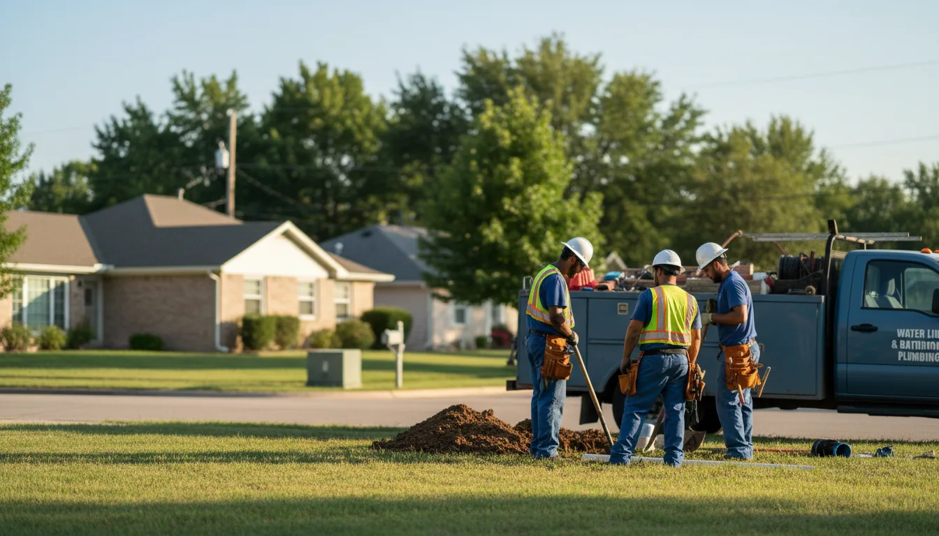 Residential water line and bathroom plumbing service in Glenwood, NY